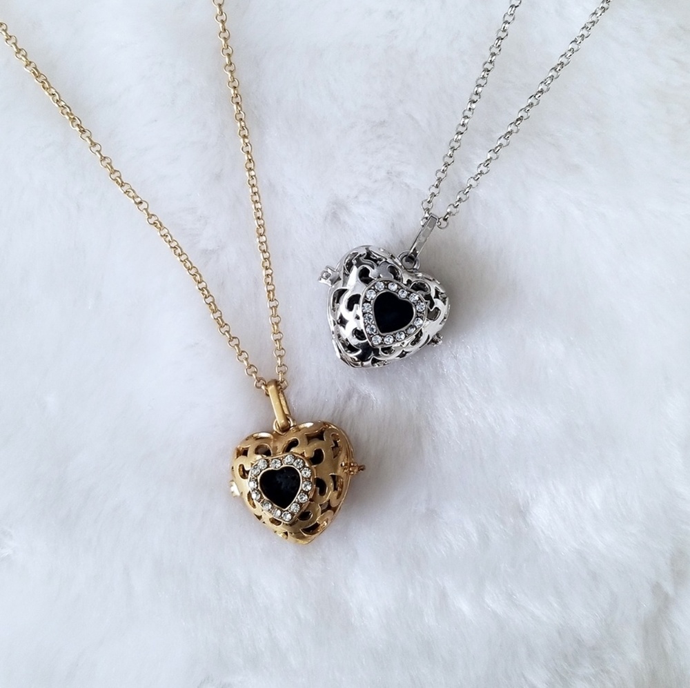 Aromatherapy Heart Locket-silver